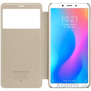 Чехол книжка Xiaomi Nillkin Sparkle Leather Redmi 6A Gold