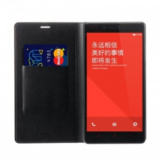 Чехол книжка для смартфонов Xiaomi Redmi Note Black ORIGINAL
