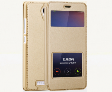 Чехол книжка c окошком для смартфонов Redmi Note 2 Biege Лицензия