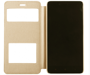 Чохол книжка з віконцем для смартфонів Redmi Note 2 Biege Ліцензія