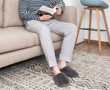 Тапочки плюшевые комнатные Xiaomi One cloud Grey 40-41 size