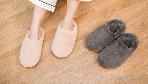 Тапочки плюшевые комнатные Xiaomi One cloud Grey 40-41 size