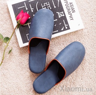 Тапочки комнатные кожаные Xiaomi One cloud Blue 41-42 size