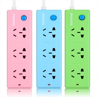 Удлинитель Xiaomi Philips socket set (3 розетки без USB) Pink (SPS2320X/932)