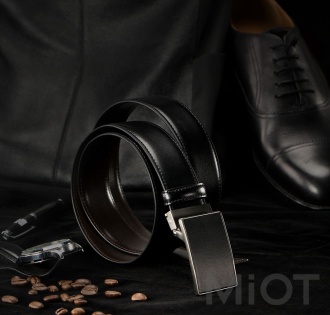 Чоловічі туфлі Xiaomi QIMIAN Seven-sided Calfskin Monk Shoes Black 44