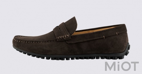 Чоловічі замшеві мокасини Xiaomi QIMIAN Suede leather beanie shoes Brown 44 size