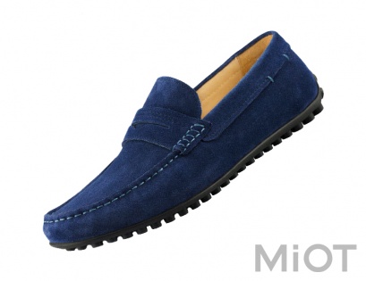 Чоловічі замшеві мокасини Xiaomi QIMIAN Suede leather beanie shoes Blue 43 size