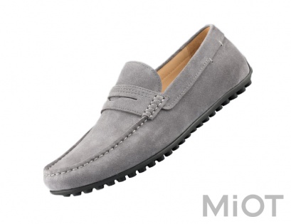 Чоловічі замшеві мокасини Xiaomi QIMIAN Suede leather beanie shoes Grey 42 size