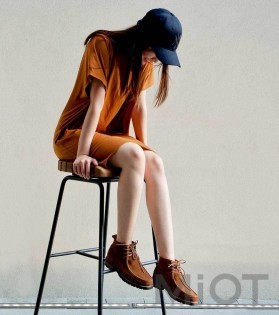 Черевики замшеві Xiaomi QIMIAN suede leather ankle boots for men Brown 43