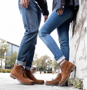 Черевики замшеві Xiaomi QIMIAN suede leather ankle boots for men Brown 43