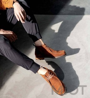 Черевики замшеві Xiaomi QIMIAN suede leather ankle boots for men Brown 43