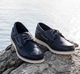 Мокасины топ-сайдеры Xiaomi QIMIAN suede leather sailing shoes Blue 43