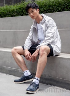 Мокасины топ-сайдеры Xiaomi QIMIAN suede leather sailing shoes Blue 43