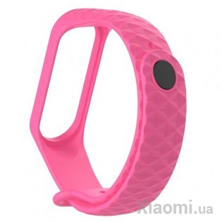 Ремешок Rhomb Design для Xiaomi Mi Band 3/4 Pink