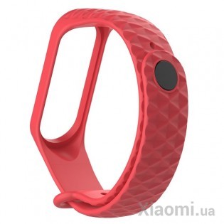 Ремешок Rhomb Design для Xiaomi Mi Band 3/4 Red