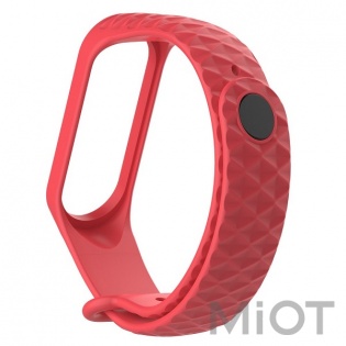 Ремінець Rhomb Design для Xiaomi Mi Band 3/4 Red