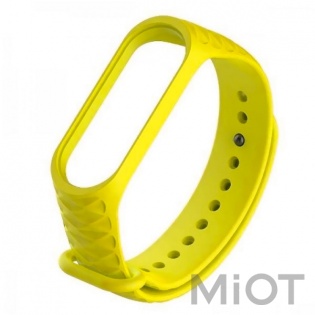 Ремінець Rhomb Design для Xiaomi Mi Band 3/4 Yellow