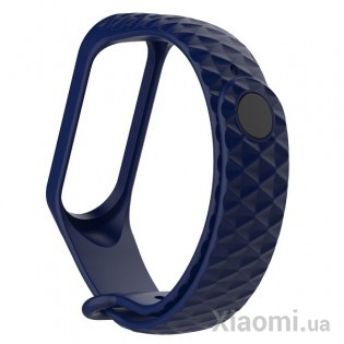 Ремешок Rhomb Design для Xiaomi Mi Band 3/4 Dark Blue