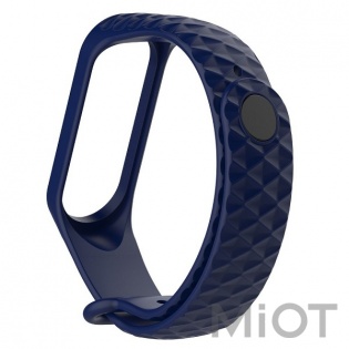 Ремінець Rhomb Design для Xiaomi Mi Band 3/4 Dark Blue
