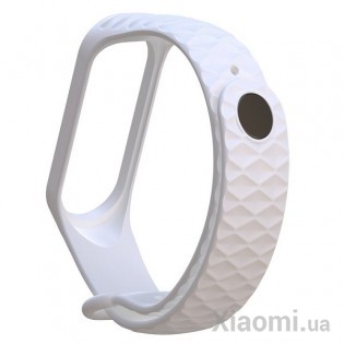 Ремешок Rhomb Design для Xiaomi Mi Band 3/4 White