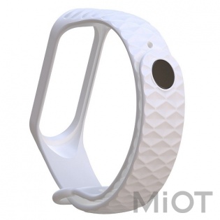 Ремінець Rhomb Desing для Xiaomi Mi Band 3/4 White