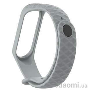 Ремешок Rhomb Design для Xiaomi Mi Band 3/4 Grey
