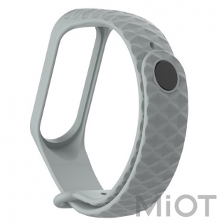 Ремешок Rhomb Design для Xiaomi Mi Band 3/4 Grey