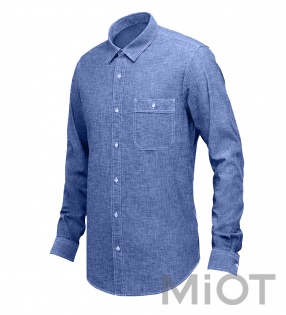 Сорочка Xiaomi Runmi 90, не мнеться, 100% бавовна youth cloth shirt Blue S