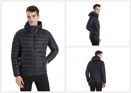 Куртка RunMi 90 points Feather coat Man Black XL