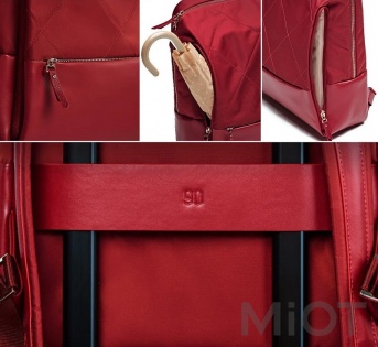 Рюкзак Xiaomi Runmi 90 Ninetygo Fashion city Lingge shoulder Bag Red