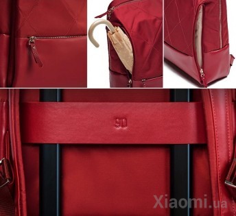Рюкзак Xiaomi Runmi 90 Ninetygo Fashion city Lingge shoulder Bag Red