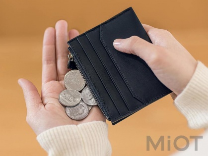 Гаманець шкіряний RunMi 90 Simple head layer calf leather wallet Black
