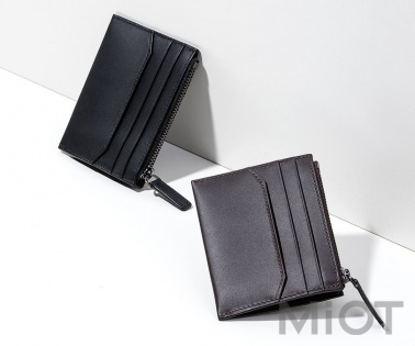 Гаманець шкіряний RunMi 90 Simple head layer calf leather wallet Black