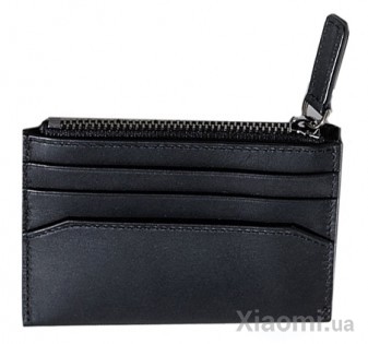 Бумажник кожаный RunMi 90 Simple head layer calf leather wallet Black