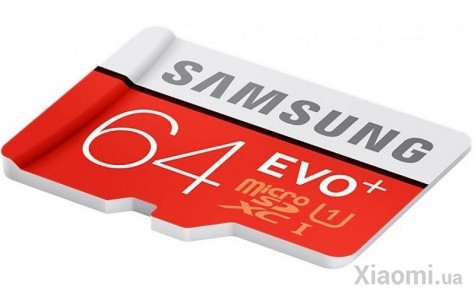 Карта памяти Xiaomi Samsung MicroSD 64GB class10 EVO PLUS UHS-I (MB-MC64GA/RU)