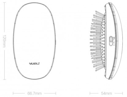 Розчіска Xiaomi Yueli Portable Anion Massage Comb Pink (HIC-206RS)