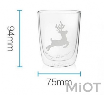 Набір святкових склянок SCISHARE 230ml Q / HMSD 2016 2pcs
