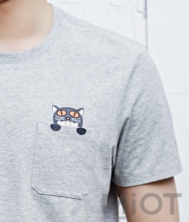 Футболка Xiaomi Mi Short-Sleeved T-shirt pocket Xiaomi Mi Bunny Grey M