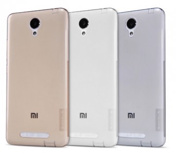 Чехол бампер силиконовый Xiaomi Nillkin HM-NOTE 2 для смартфонов Redmi Note 2 Gray 