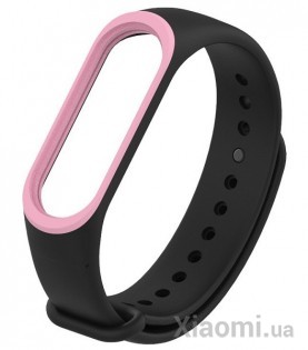 Ремешок для Xiaomi Mi Band 3/4 Black/Pink