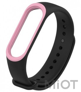 Ремінець для Xiaomi Mi Band 3/4 Black/Pink