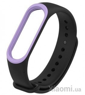 Ремешок для Xiaomi Mi Band 3/4 Black/Violet