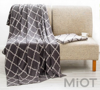 Плед Tonight Combed cotton knit blanket Grey 130*180