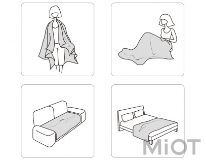 Плед Tonight Combed cotton knit blanket Grey 130*180
