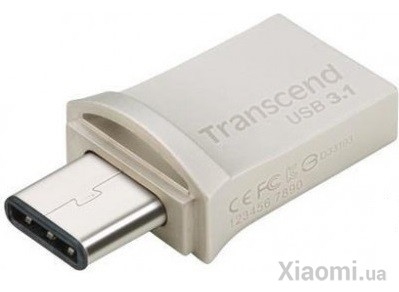 Флеш-накопитель Xiaomi Transcend JetFlash 890 32GB USB 3.1 / Type-C Silver (TS32GJF890S)