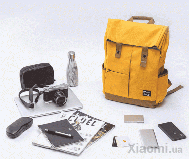 Рюкзак U'REVO College Leisure Backpack Yellow YQST12BD