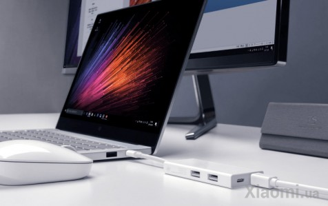 Адаптер Xiaomi Mi USB-C/USB-A*2/Mini Display Port White ZJQ02TM