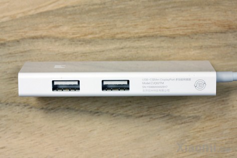 Адаптер Xiaomi Mi USB-C/USB-A*2/Mini Display Port White ZJQ02TM