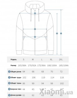 Толстовка Xiaomi Uleemark Men's Hooded Zipper Cardigan Grey M size 118126010