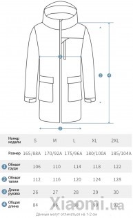 Куртка Xiaomi Uleemark Mens Rain Jacket Black L size 118119003
